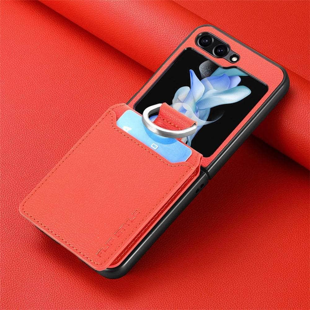 Casebuddy Luxury Vegan Leather Galaxy Z Flip 5 Cover