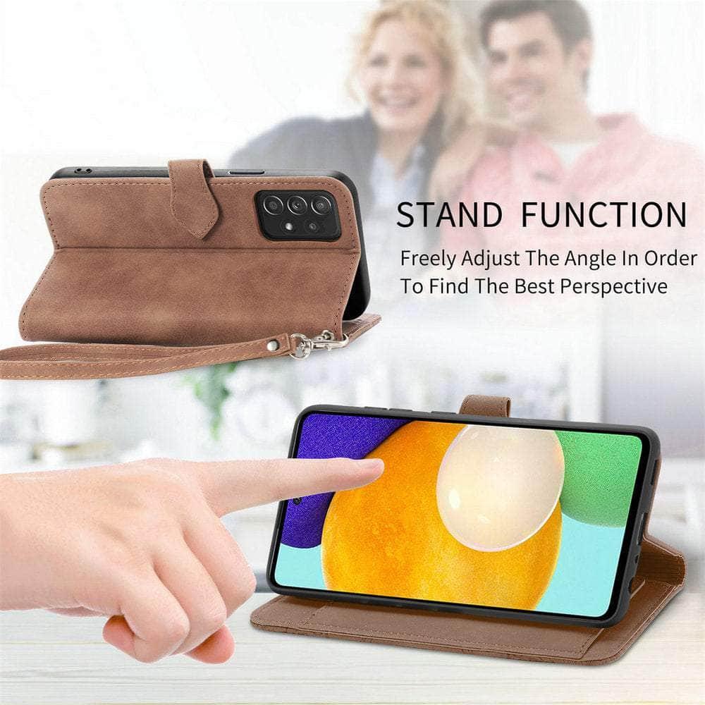 Casebuddy Luxury Zipper Leather Card Book Galaxy A24 Etui