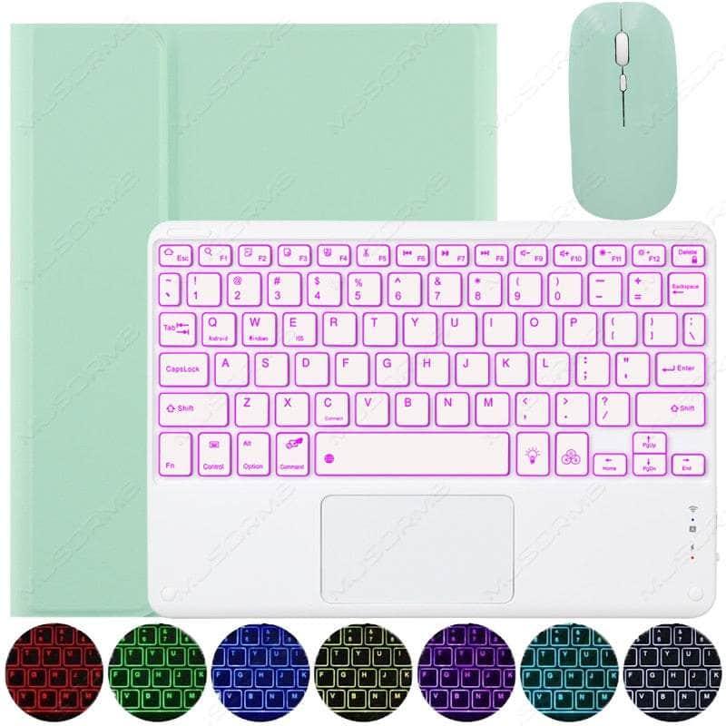 Casebuddy Black / Tab S9 Plus 12.4 Magic Galaxy S9 Plus Touchpad Backlit Keyboard Case