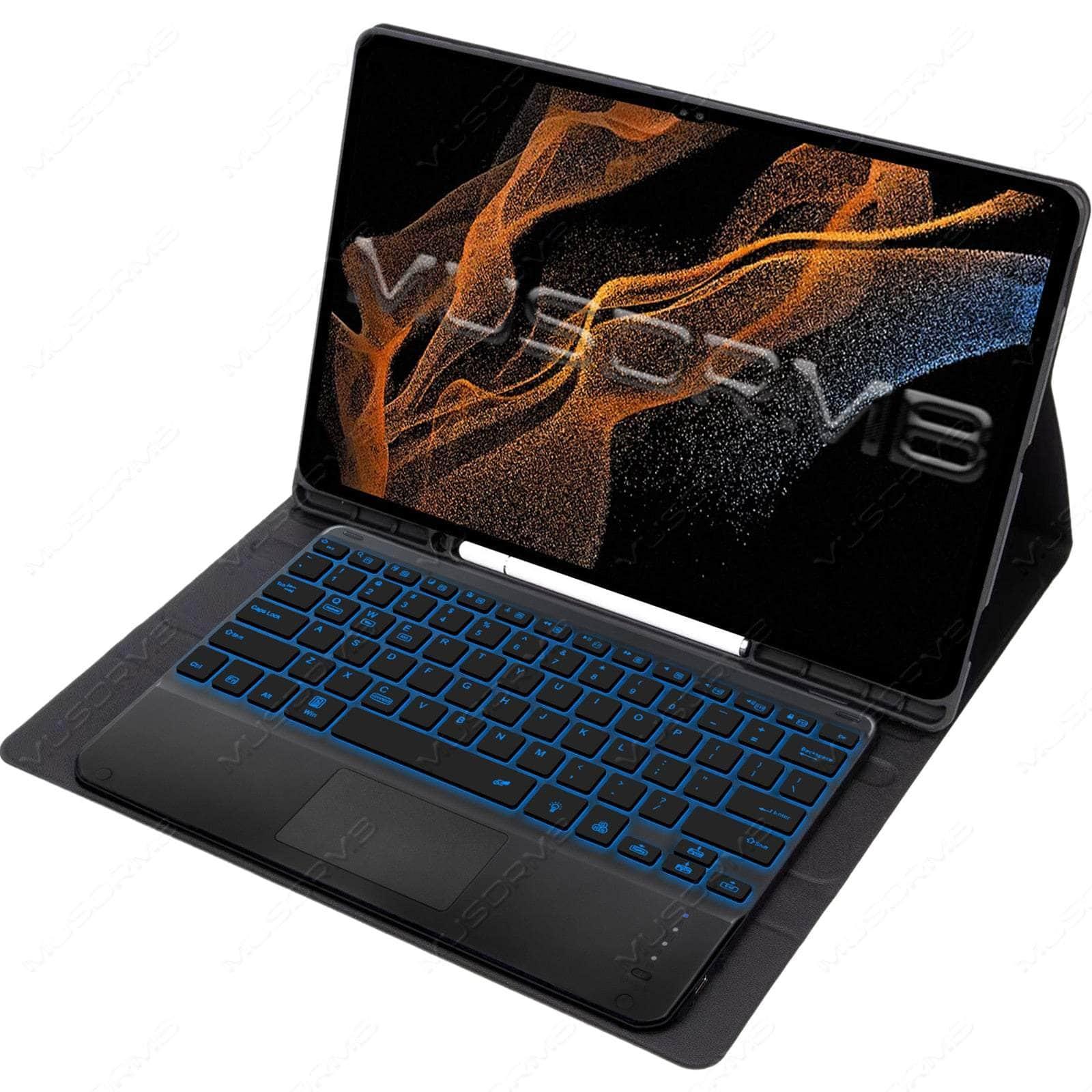 Casebuddy Black / Tab S9 Ultra 14.6 Magic Galaxy S9 Ultra Touchpad Backlit Keyboard Case