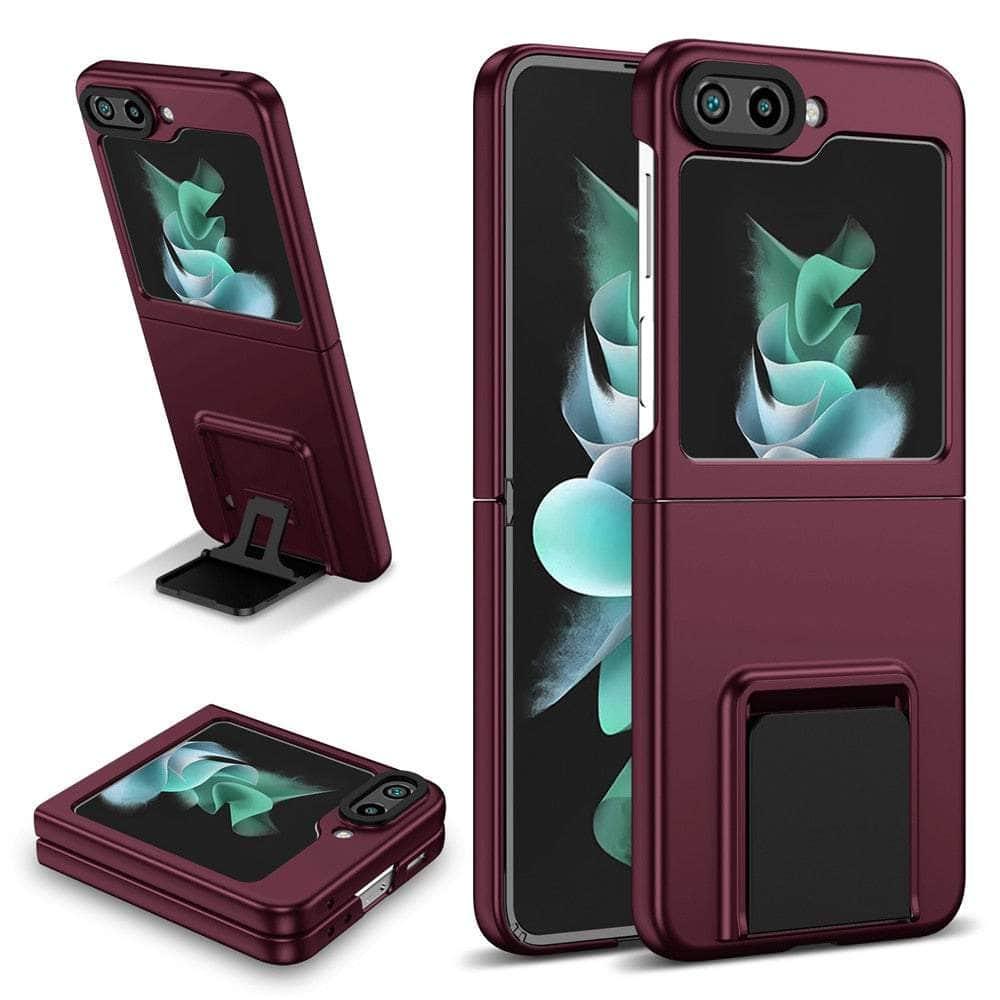 Casebuddy Wine Red / For Galaxy Z Flip 5 Rugged Ultra-Thin Foldable Galaxy Z Flip 5 Cover