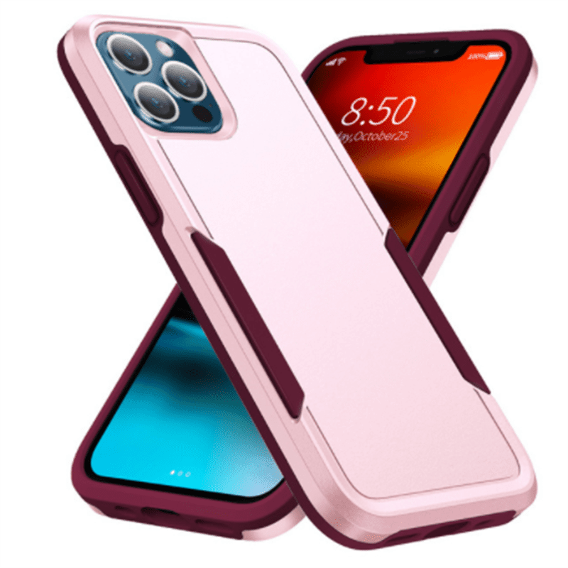 Casebuddy pink / For iPhone 15PLUS Shockproof iPhone 15 Plus Rugged Silicone Hard Cover