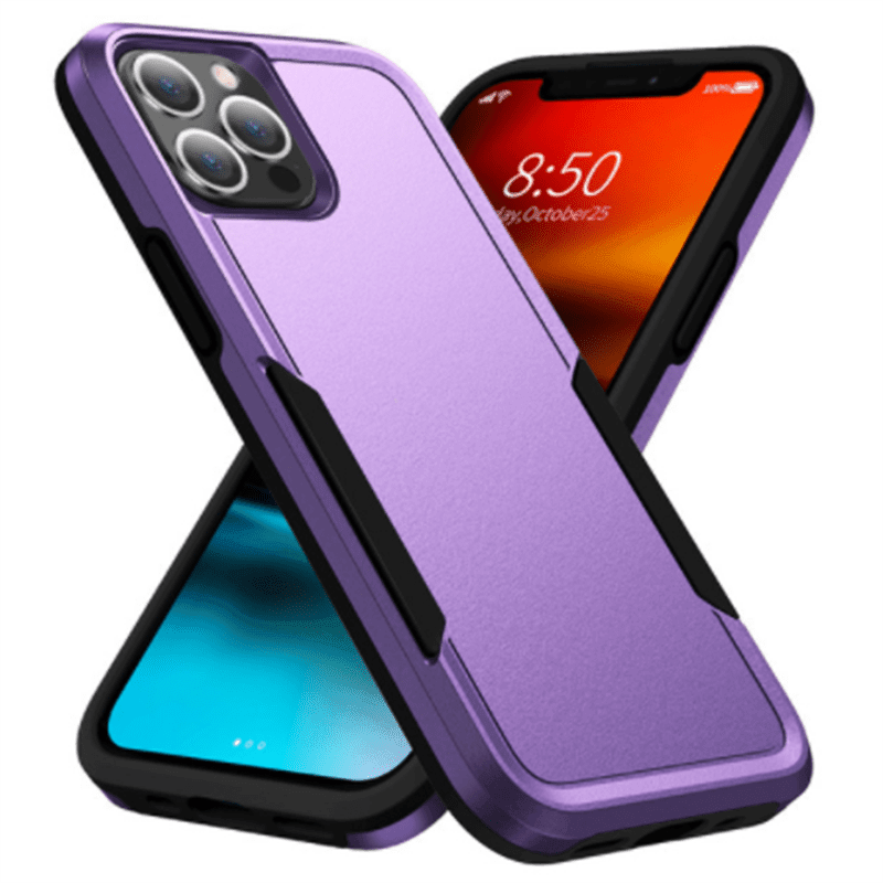 Casebuddy purple / For iPhone 15PRO Shockproof iPhone 15 Pro Rugged Silicone Hard Cover