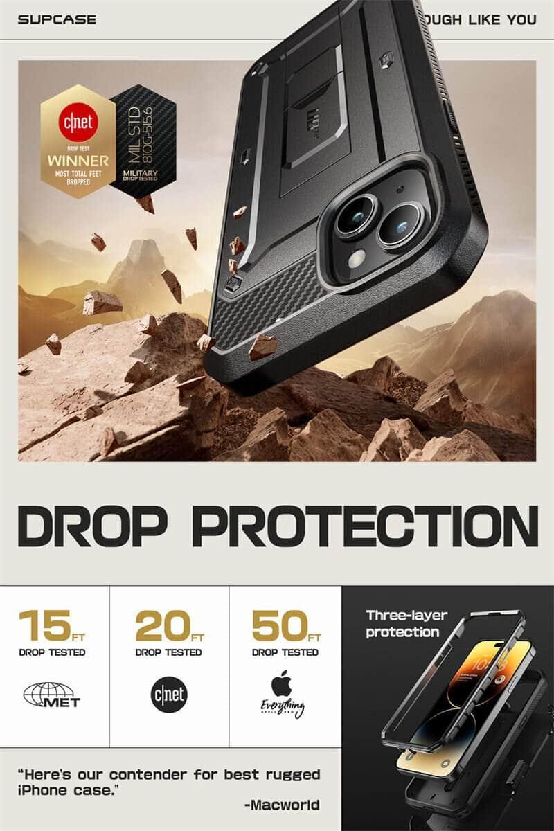 Casebuddy Black / PC + TPU SUPCASE iPhone 15 Plus UB Rugged Heavy Duty Case