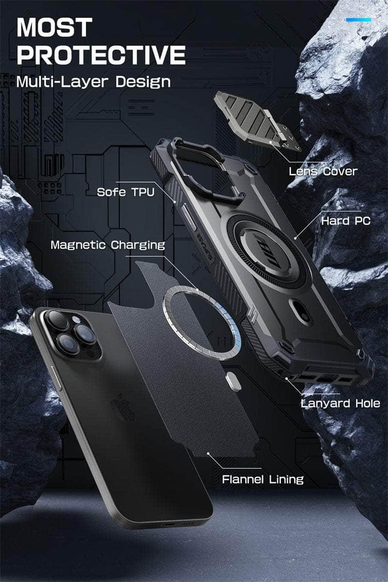 Casebuddy Black / PC + TPU SUPCASE iPhone 15 Pro Max Mag XT Full Body Case