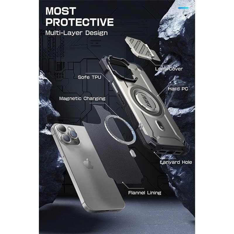 Casebuddy Black / PC + TPU SUPCASE iPhone 15 Pro Max Mag XT Full Body Case