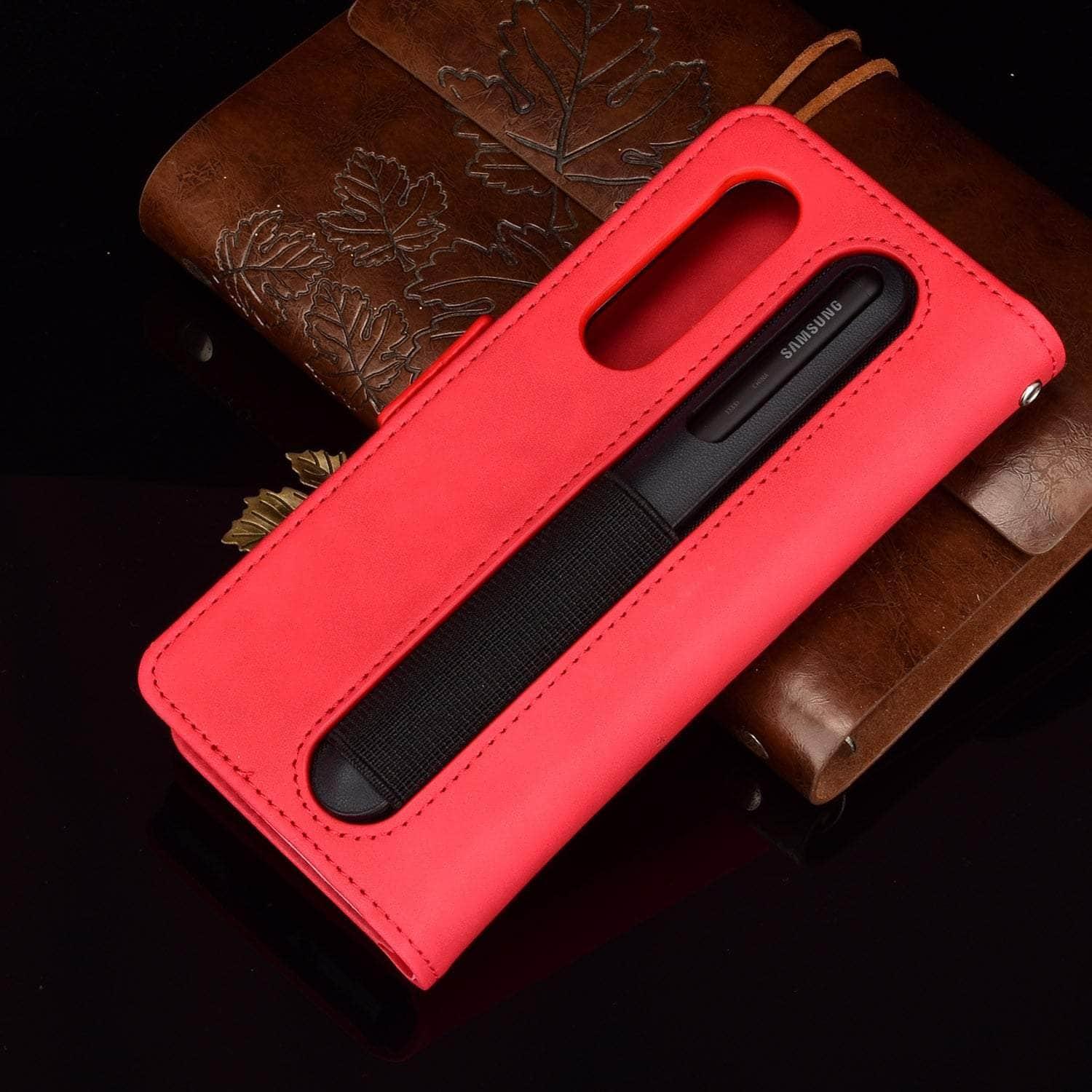 Casebuddy Vegan Leather Galaxy Z Fold 5 Pen Slot Case