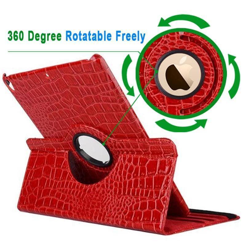360 Rotating Crocodile Leather Smart Case Apple iPad Air 3 2019 A2152, A2123, A2154