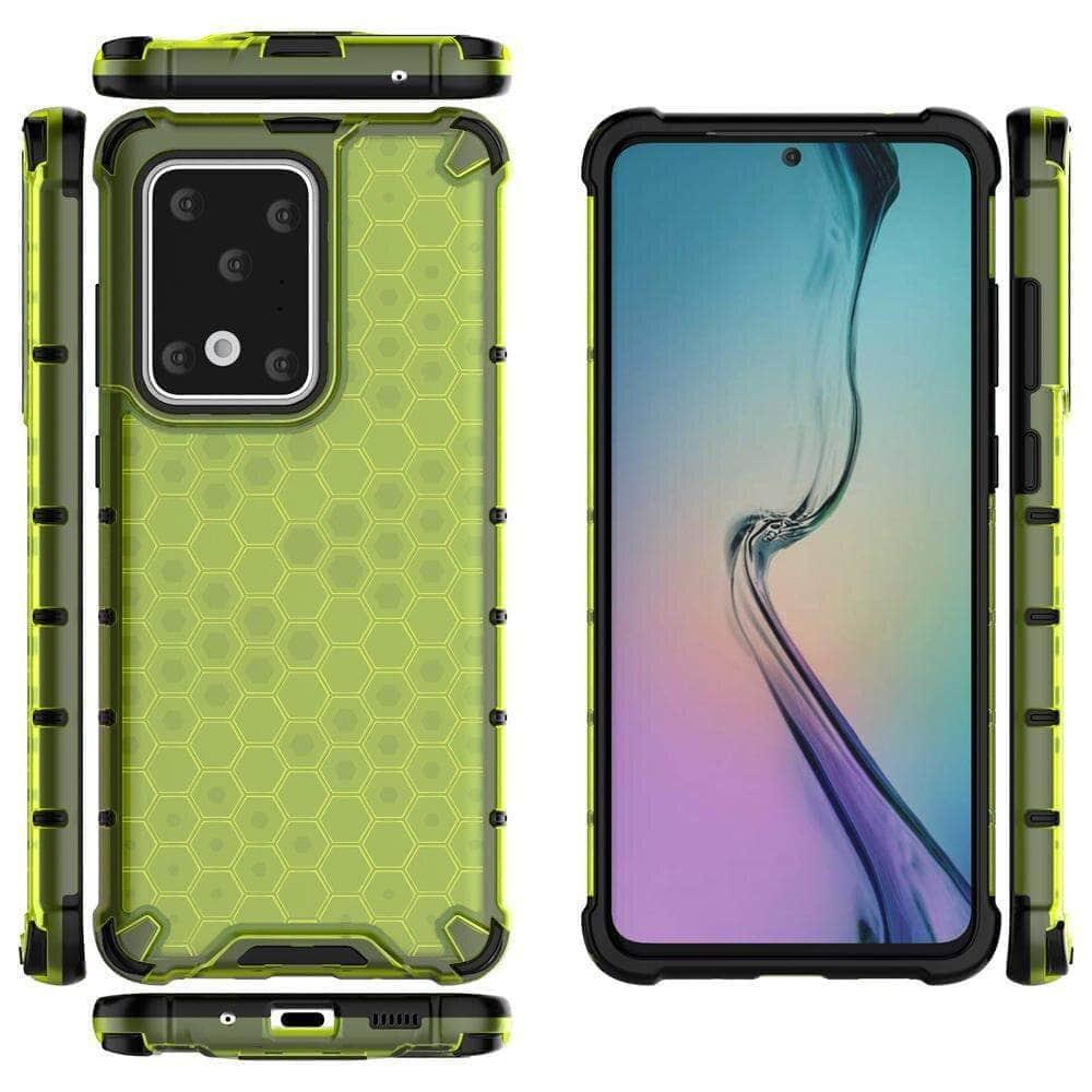 Armor Case Samsung S20+ S20 Ultra 5G Honeycomb Clear Phone Case Shockproof Back Cover