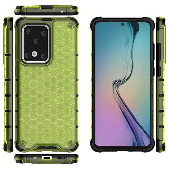 Armor Case Samsung S20+ S20 Ultra 5G Honeycomb Clear Phone Case Shockproof Back Cover