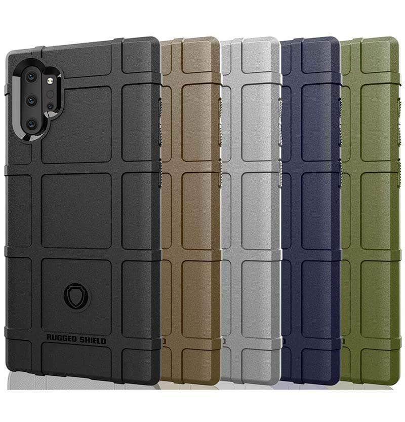 Armor Style Case Samsung Galaxy Note 10+ Note 10 Shockproof Solid Rugged Soft TPU Silicone Cover Skin