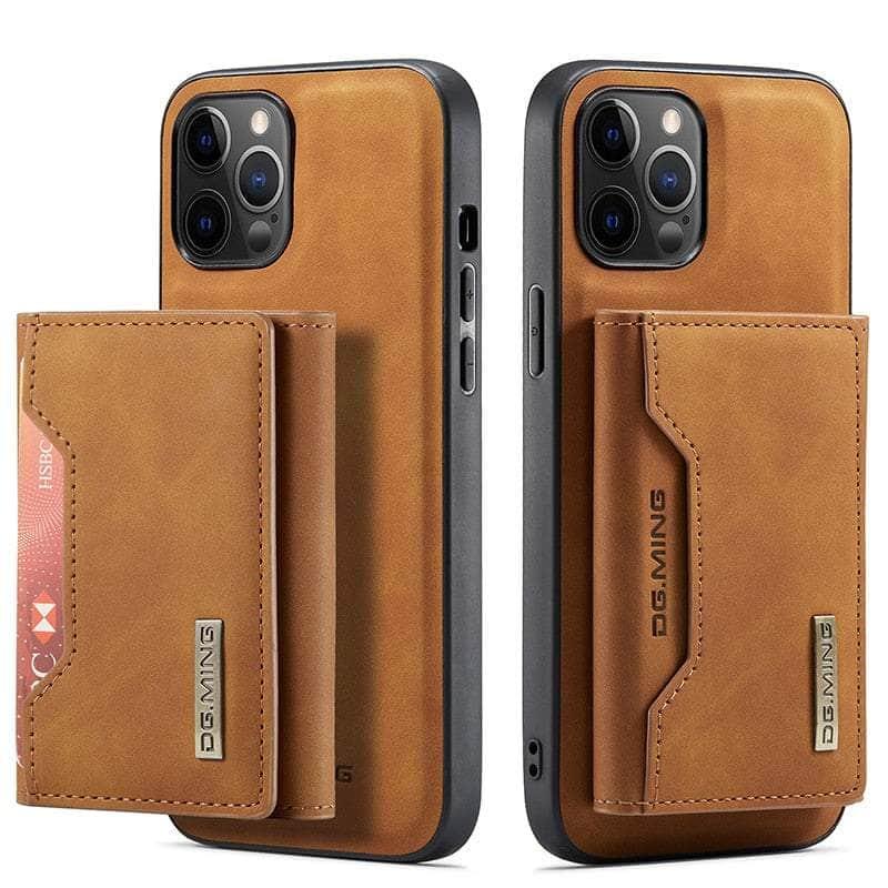 Casebuddy iPhone 14 Max / Brown CaseMe iPhone 14 Max Detachable Magnetic Leather Case