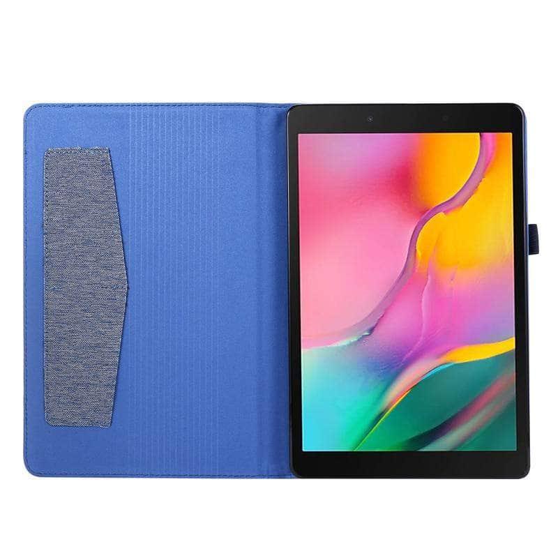 Cloth Pattern Book Style Galaxy Tab A7 10.4 T500 T505 Stand Cover Card Slots - CaseBuddy