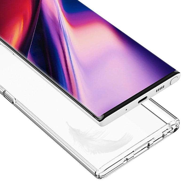 Crystal Hybrid Bumper Clear Hard Acrylic Back Cover Samsung Galaxy Note10+ Cases - CaseBuddy