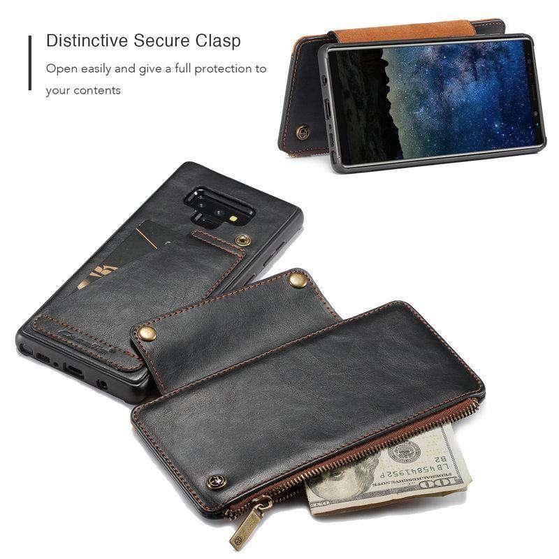 Detachable Leather Look Galaxy Note 9 Slots & Credit Card Cover - CaseBuddy