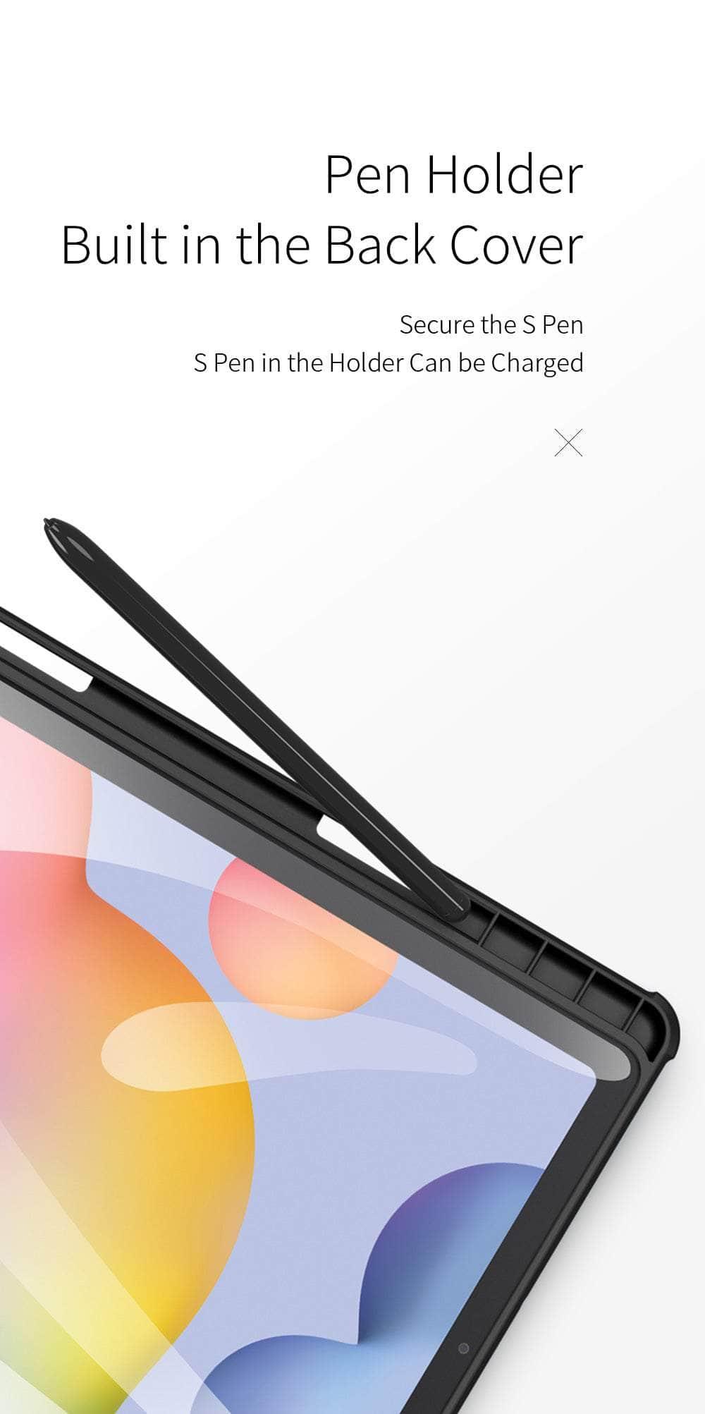 CaseBuddy Australia Casebuddy DUX DUCIS Galaxy Tab S8 Ultra X906 Leather Series Smart Sleep Wake Pencil Holder Case