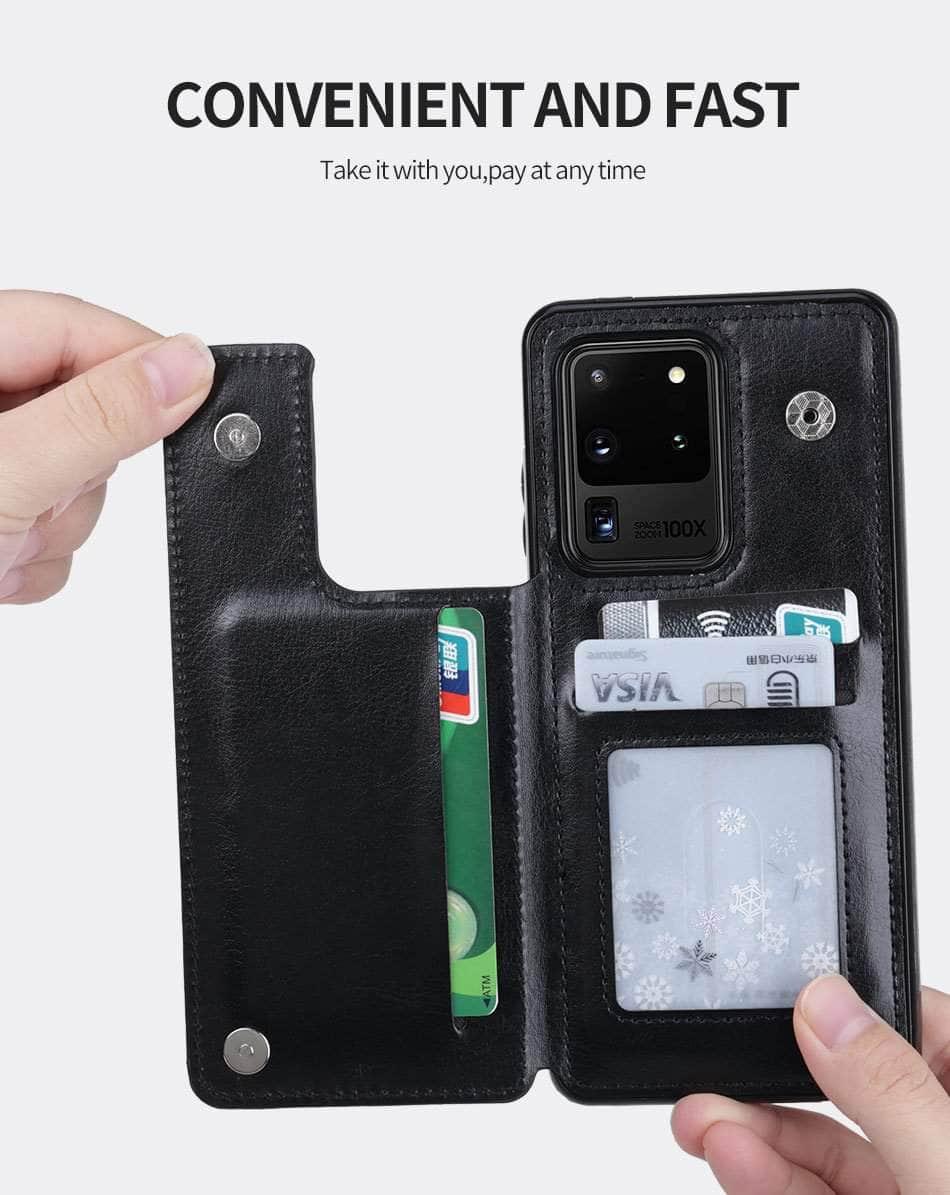 Galaxy S20 Plus S20 Ultra 5G Retro Vintage Wallet Case - CaseBuddy