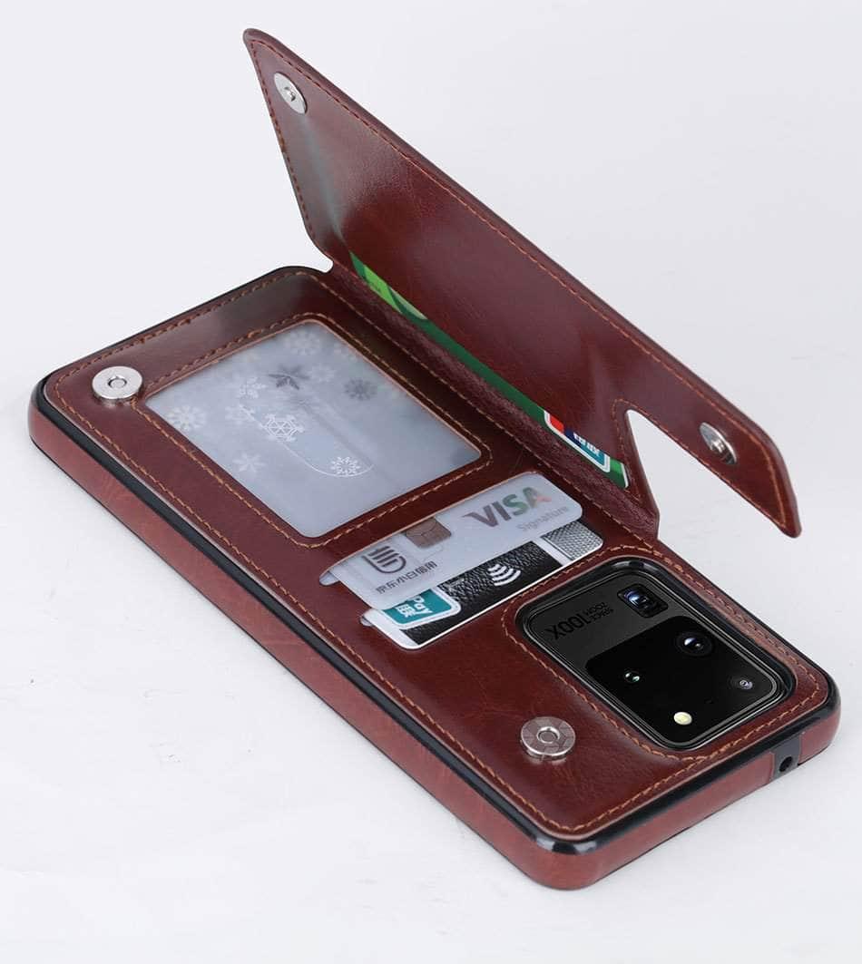 Galaxy S20 Plus S20 Ultra 5G Retro Vintage Wallet Case - CaseBuddy