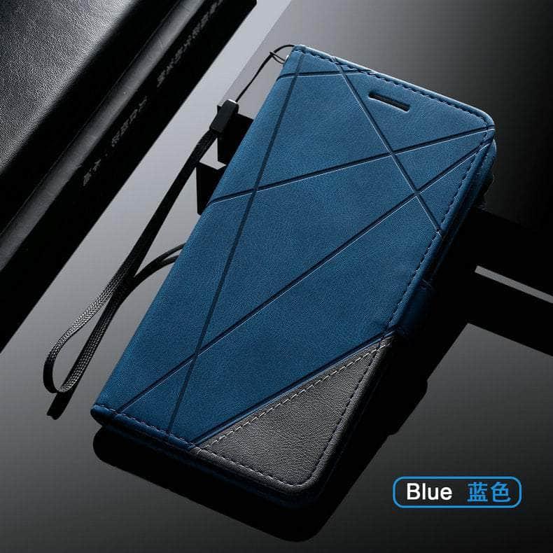 Casebuddy Blue / Case & Strap / SAMSUNG S23 Plus Galaxy S23 Plus Leather Business Wallet Book