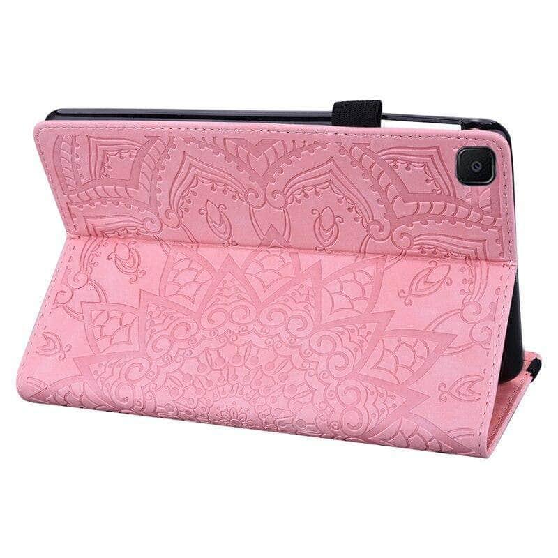 Galaxy Tab A7 10.4 2 T500 T505 Classic Flower Leather Cover - CaseBuddy