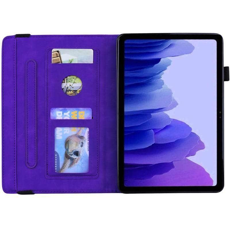Galaxy Tab A7 10.4 2 T500 T505 Classic Flower Leather Cover - CaseBuddy