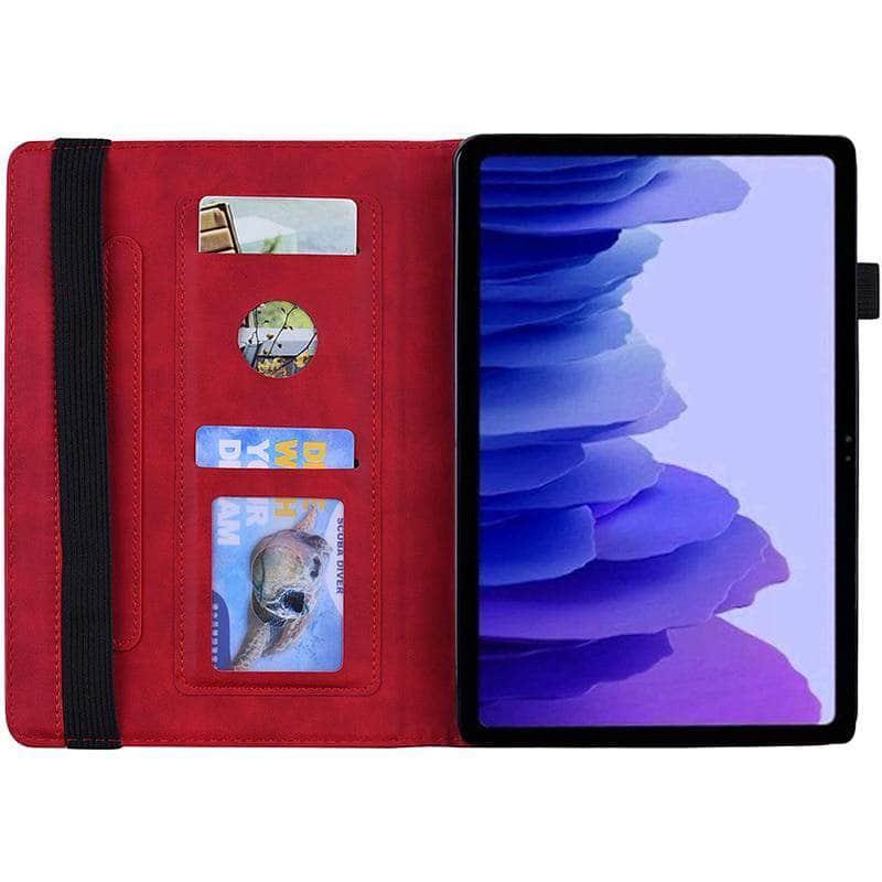 Galaxy Tab A7 10.4 2 T500 T505 Classic Flower Leather Cover - CaseBuddy