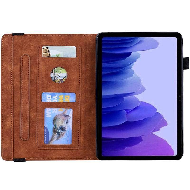 Galaxy Tab A7 10.4 2 T500 T505 Classic Flower Leather Cover - CaseBuddy