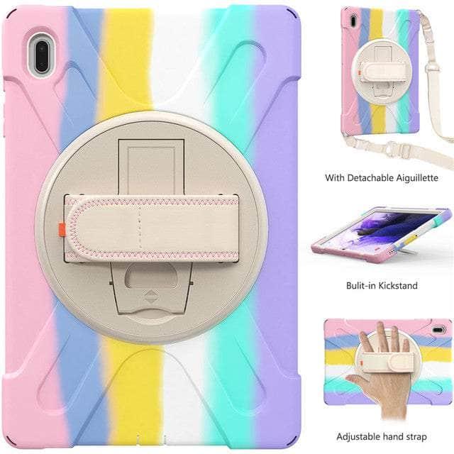 CaseBuddy Australia Casebuddy 04 Rainbow Pink / Tab A8 10.5 X200 Galaxy Tab A8 10.5 (2022) Kids Shock Proof Stand Cover