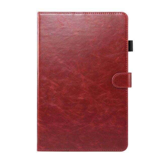 CaseBuddy Australia Casebuddy Red Galaxy Tab S6 Lite 10.4 P610 P615 Premium PU Leather Stand with Pencil Holder