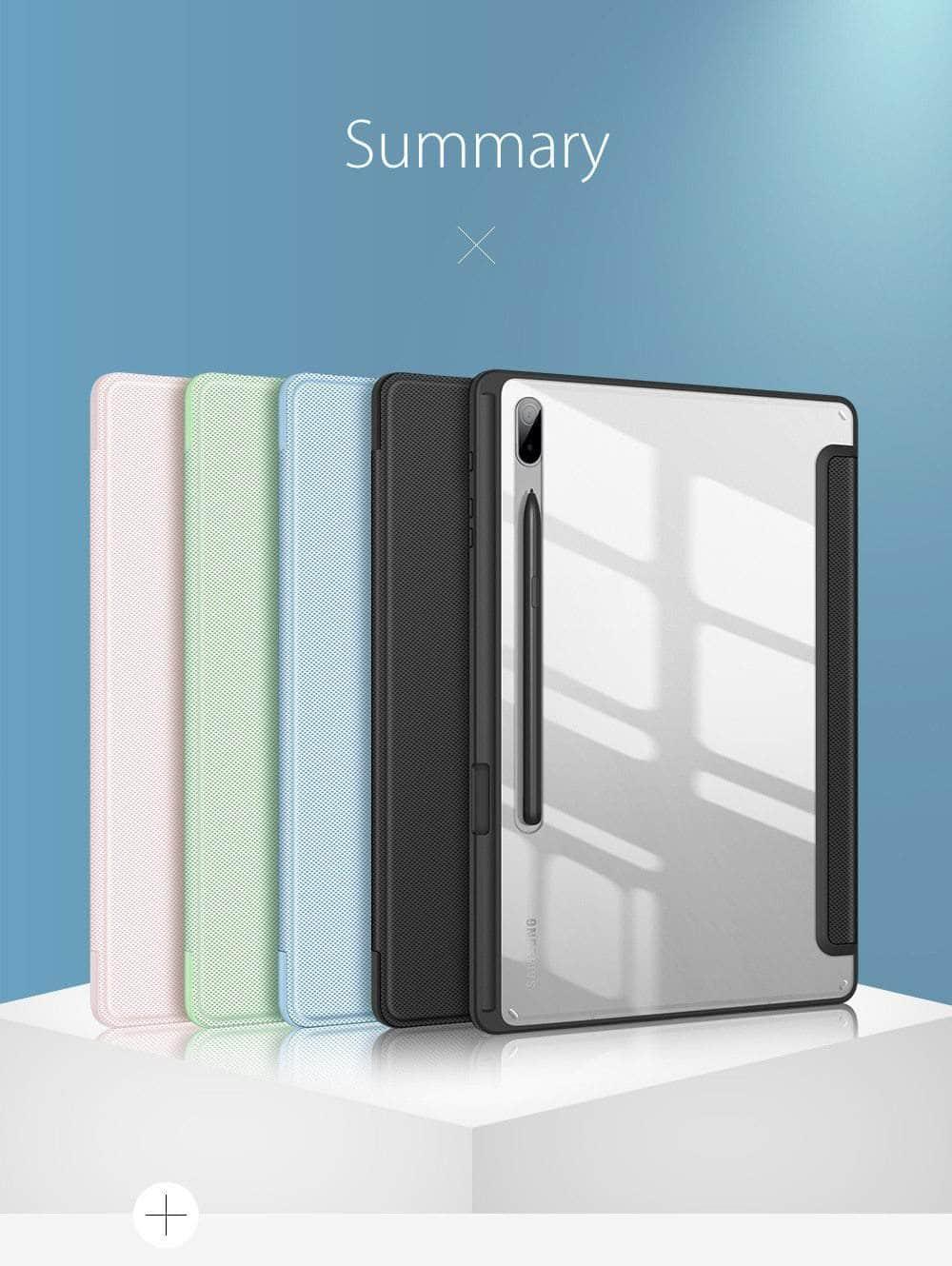 CaseBuddy Australia Casebuddy Galaxy Tab S7 Lite 12.4 T730 T735 Smart Sleep Wake Pencil Holder Stand