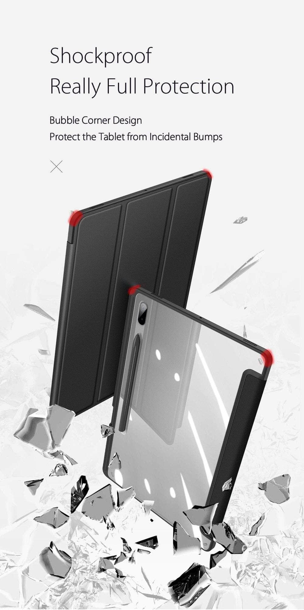 CaseBuddy Australia Casebuddy Galaxy Tab S7 Lite 12.4 T730 T735 Smart Sleep Wake Pencil Holder Stand