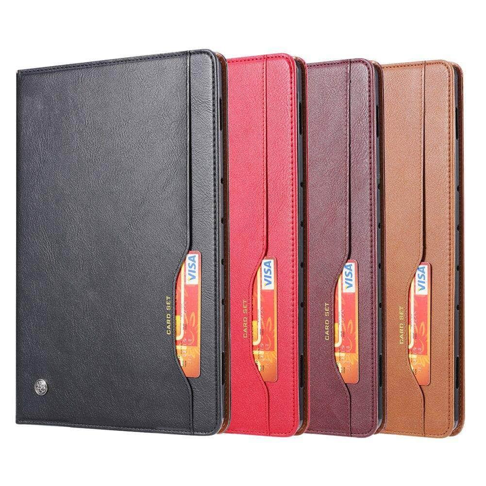 Galaxy Tab S7 Plus 12.4 T970 T975 Folding Flip Stand Card Slot Wallet - CaseBuddy