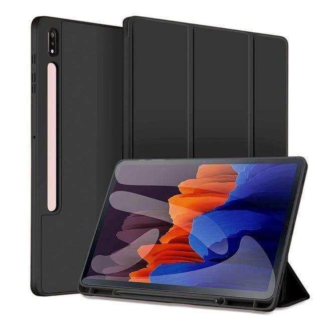 Galaxy Tab S7 S7+ Pencil Holder T870 T875 T970 T975 Auto Sleep Smart Case - CaseBuddy