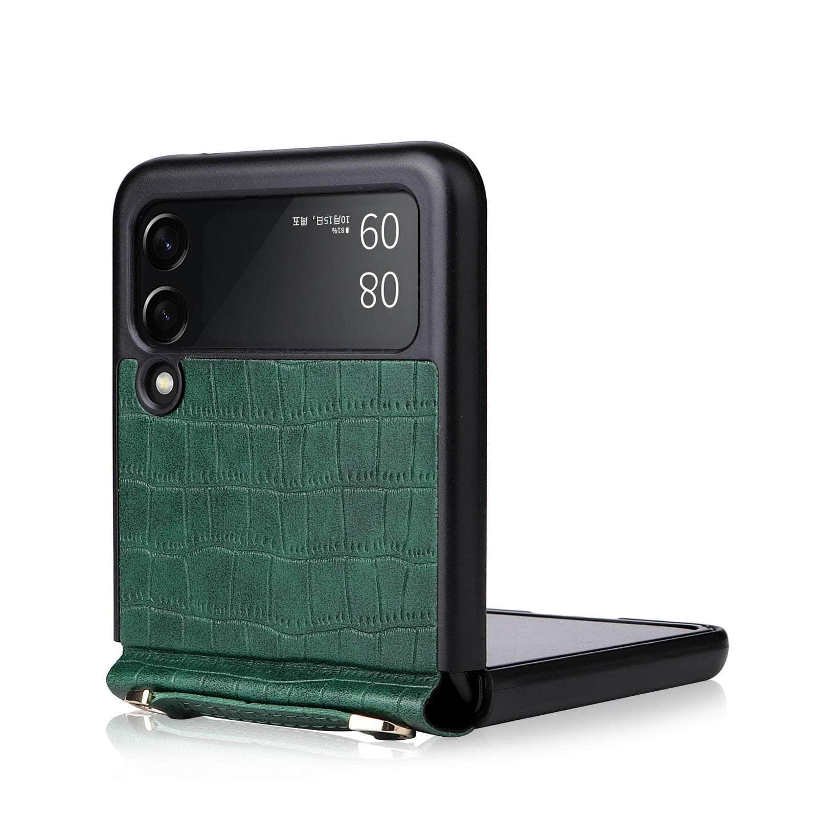 Casebuddy Galaxy Z Flip 4 Leather Hand Strap Case