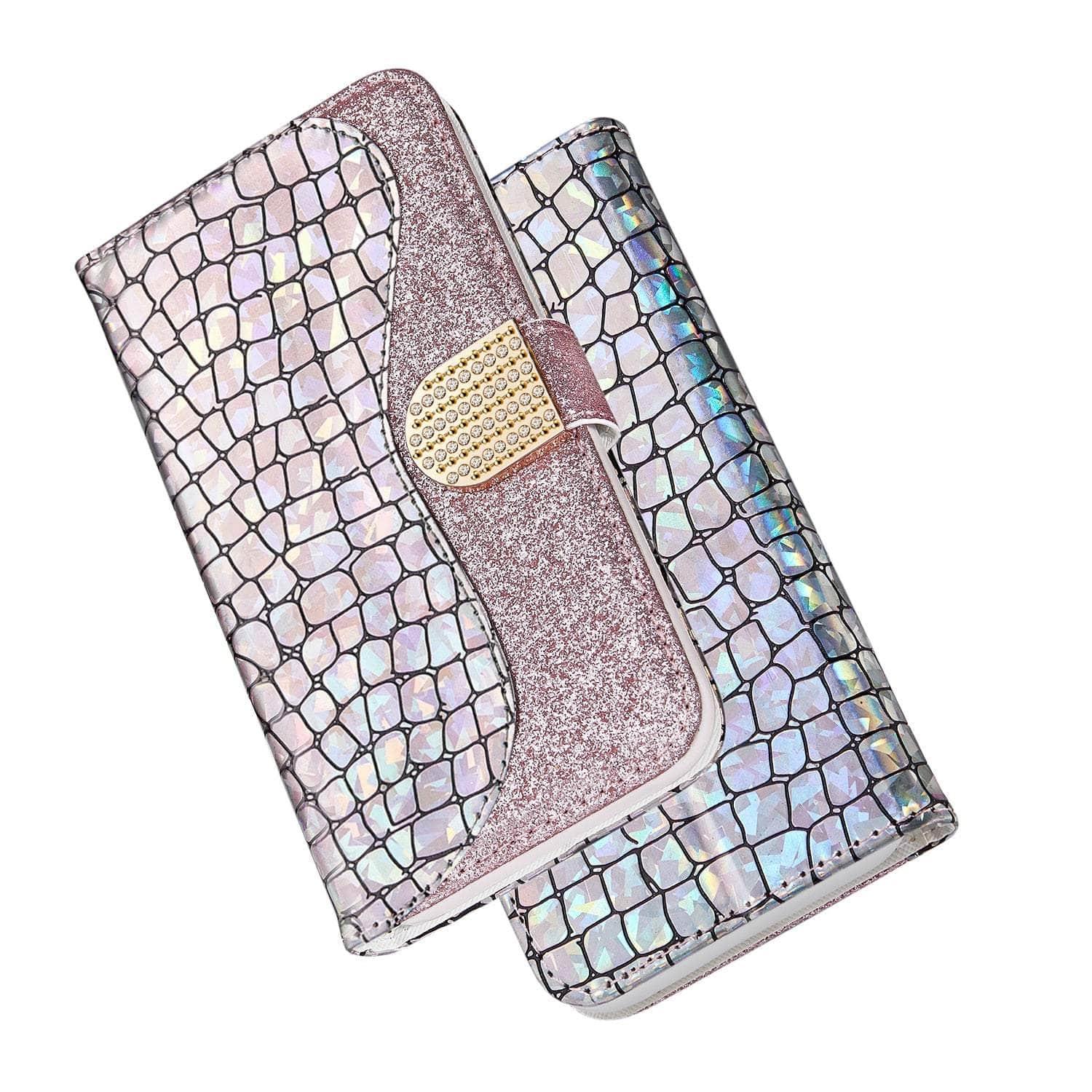 CaseBuddy Australia Casebuddy Glitter iPhone SE 2022 Leather Case