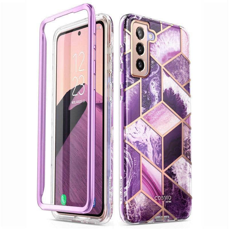 I-BLASON Galaxy S21 Cosmo Full-Body Glitter Marble Cover - CaseBuddy