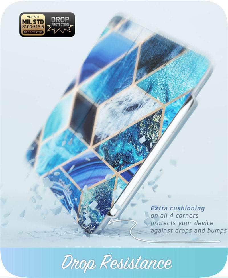 CaseBuddy Australia Casebuddy I-BLASON iPad Pro 12.9 Case (2020) Cosmo Full-Body Trifold Stand Marble Case