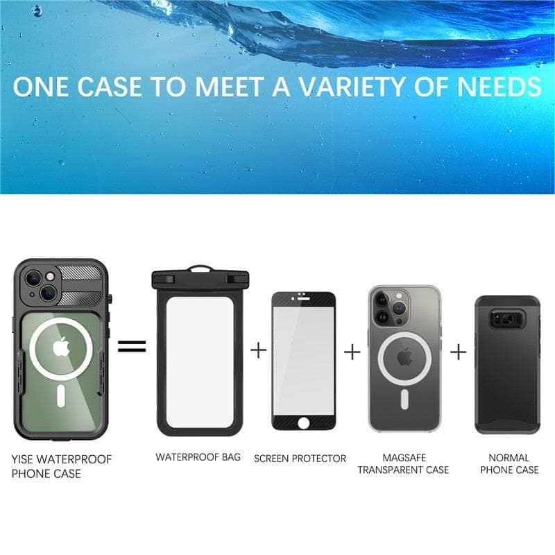 Casebuddy IP68 Waterproof iPhone 14 Plus Diving Wireless Charging Case