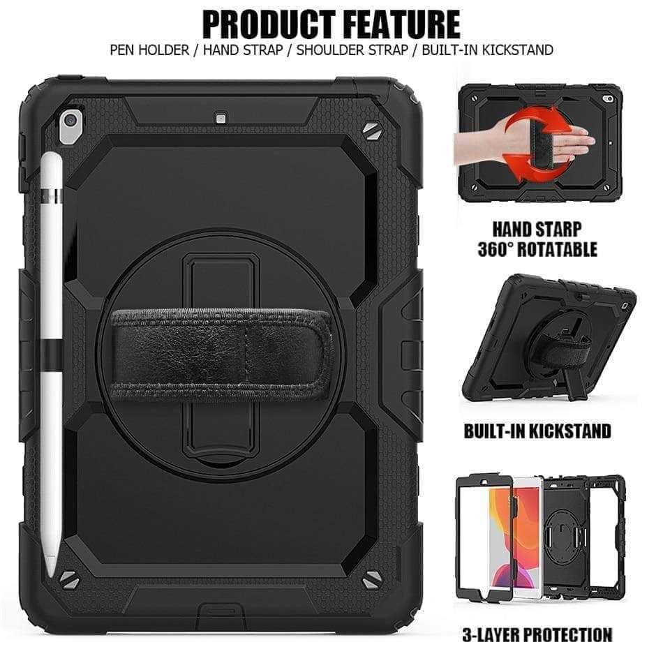 CaseBuddy Casebuddy iPad 10.2 2019/2020 (iPad 7/8) 360 Rotating Protective Case Strap