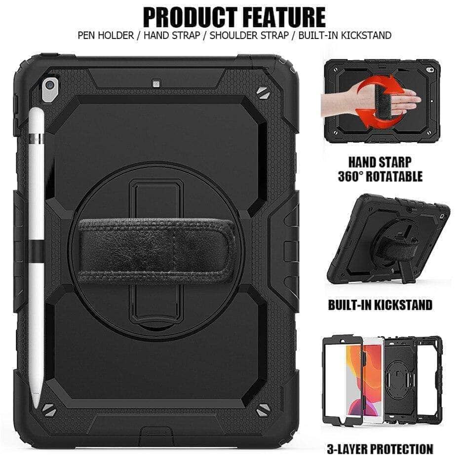 CaseBuddy Casebuddy iPad 10.2 2019/2020 (iPad 7/8) 360 Rotating Protective Case Strap
