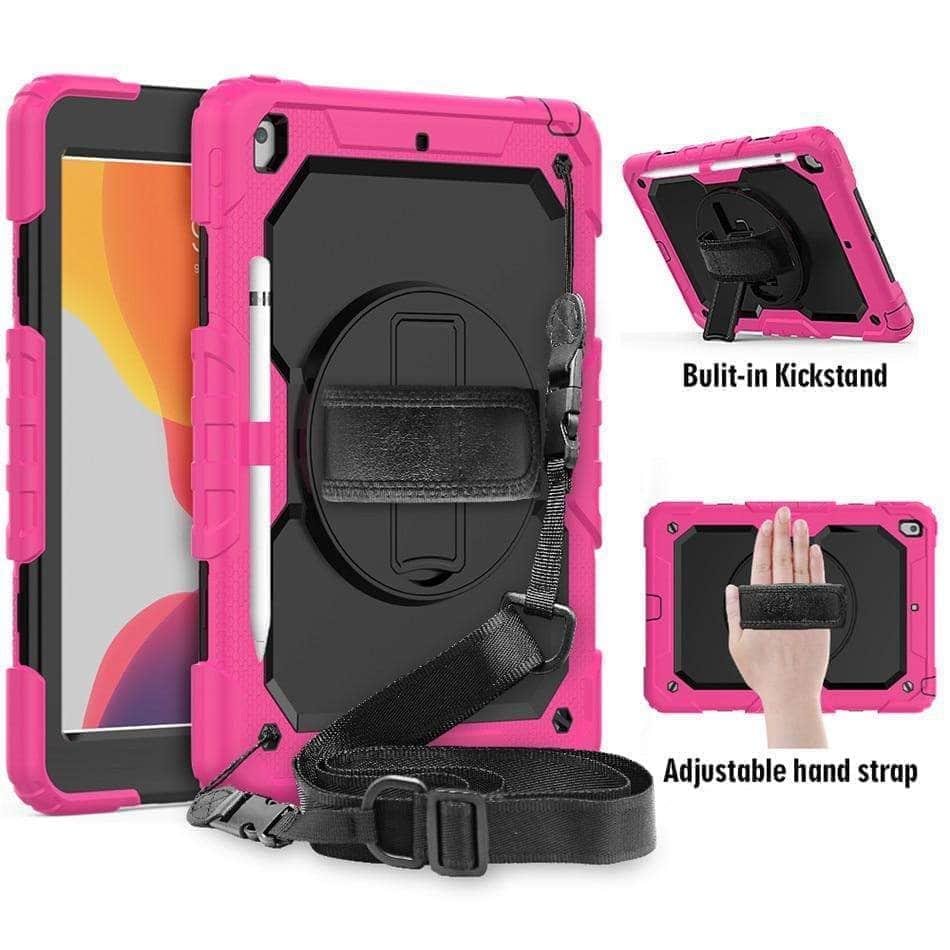 CaseBuddy Casebuddy iPad 10.2 2019/2020 (iPad 7/8) 360 Rotating Protective Case Strap