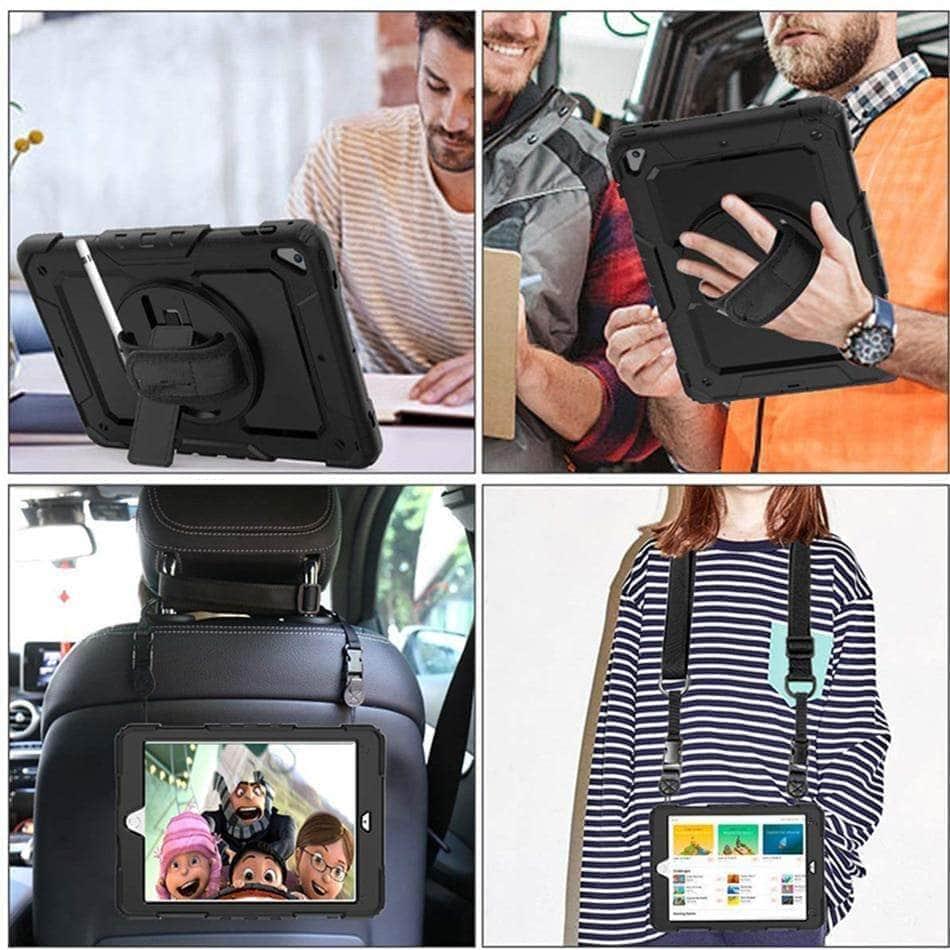 CaseBuddy Casebuddy iPad 10.2 2019/2020 (iPad 7/8) 360 Rotating Protective Case Strap