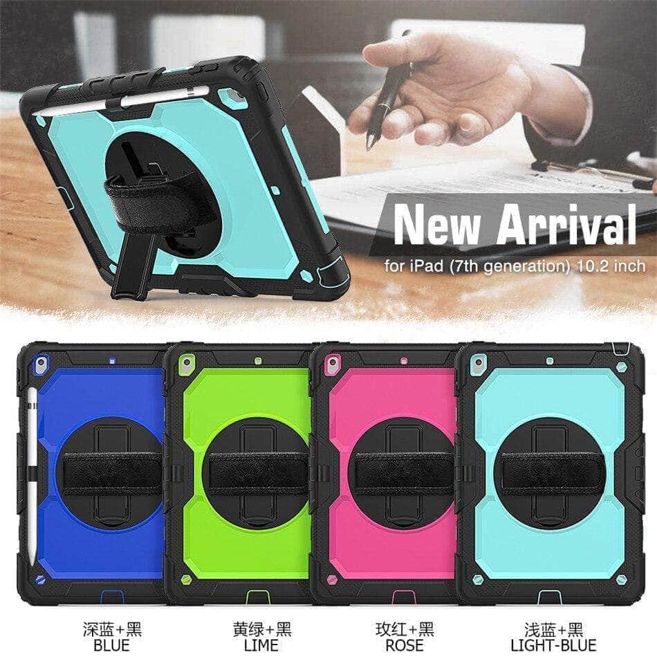 CaseBuddy Casebuddy iPad 10.2 2019/2020 (iPad 7/8) 360 Rotating Protective Case Strap