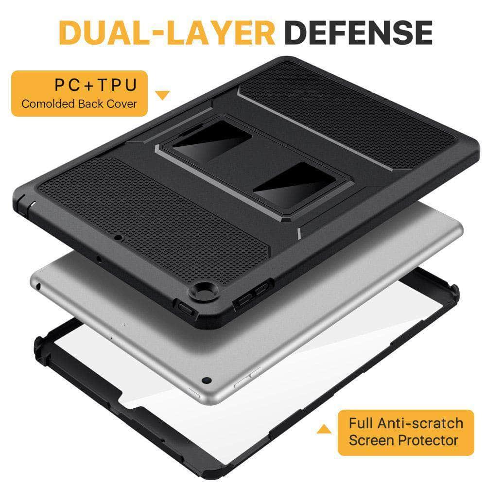 iPad 10.2 2019/2020 (iPad 7/8) Heavy Duty Shockproof Full Body Rugged Hybrid Built-in Screen Protector - CaseBuddy