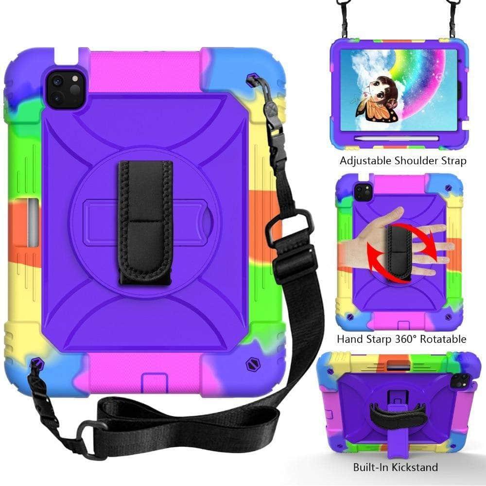 CaseBuddy Australia Casebuddy iPad Air 4 10.9 Case 2020 Hybrid 3 Layers Armor Kids Shockproof Case