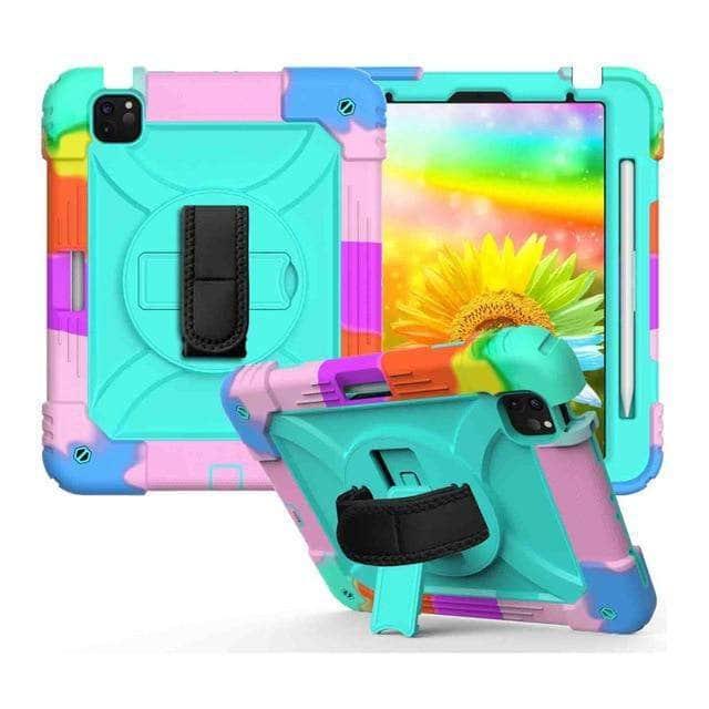 CaseBuddy Australia Casebuddy 2 iPad Air 4 10.9 Case 2020 Hybrid 3 Layers Armor Kids Shockproof Case