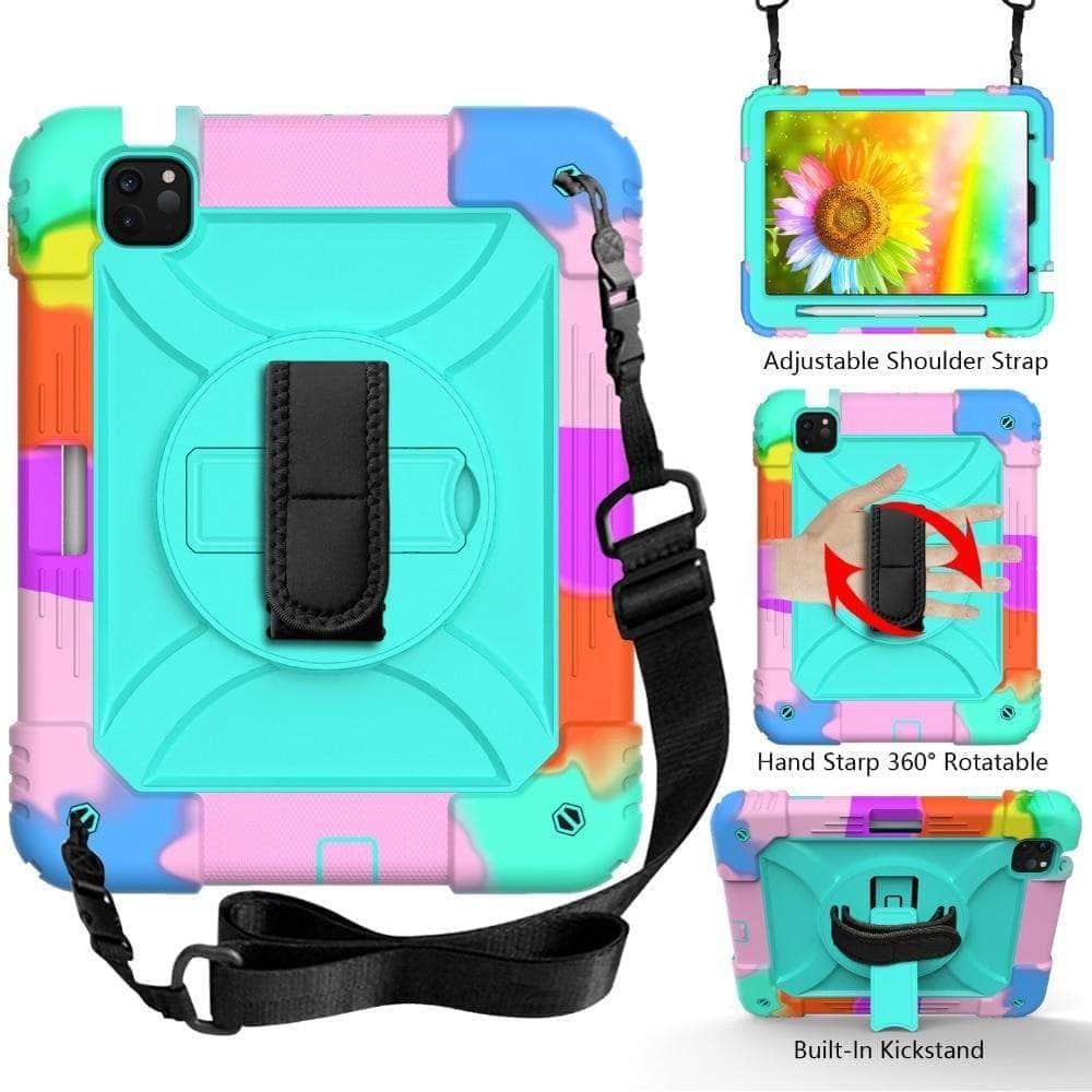 CaseBuddy Australia Casebuddy iPad Air 4 10.9 Case 2020 Hybrid 3 Layers Armor Kids Shockproof Case