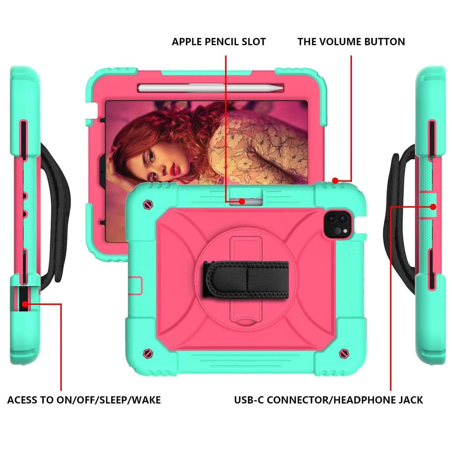 CaseBuddy Australia Casebuddy iPad Air 4 10.9 Case 2020 Hybrid 3 Layers Armor Kids Shockproof Case
