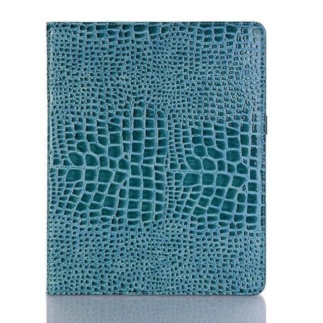 iPad Pro 12.9 2018 Cover Premium Leather Look Crocodile Pattern Smart Awake Sleep Pencil Holder - CaseBuddy