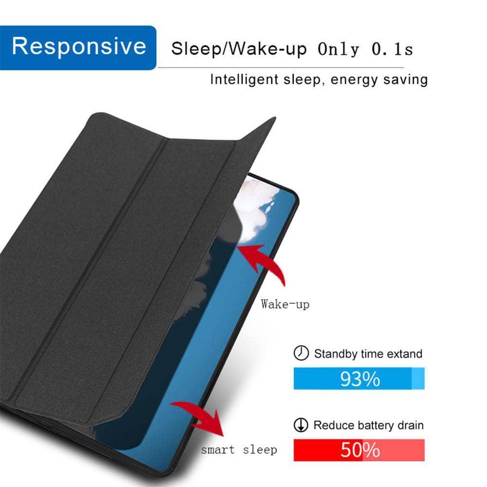 iPad Pro 12.9 2018 WOWCASE Leather Look Ultra Slim Back Tri-fold Magnetic Flip Smart Tablet Cover - CaseBuddy